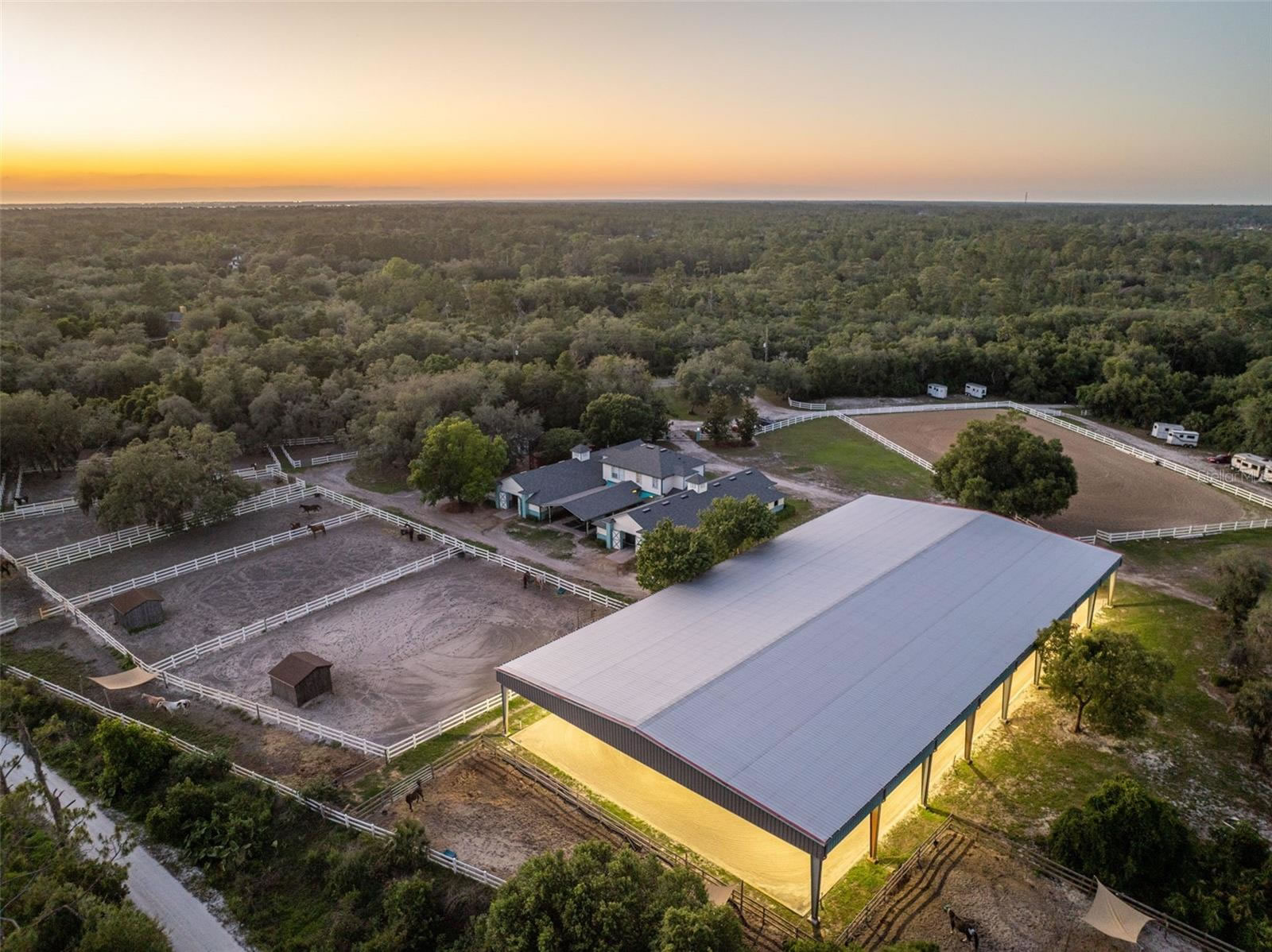10 Acres Gates with 23 Stalls and 15 Paddocks For Sale in Geneva, FL $1,750,000